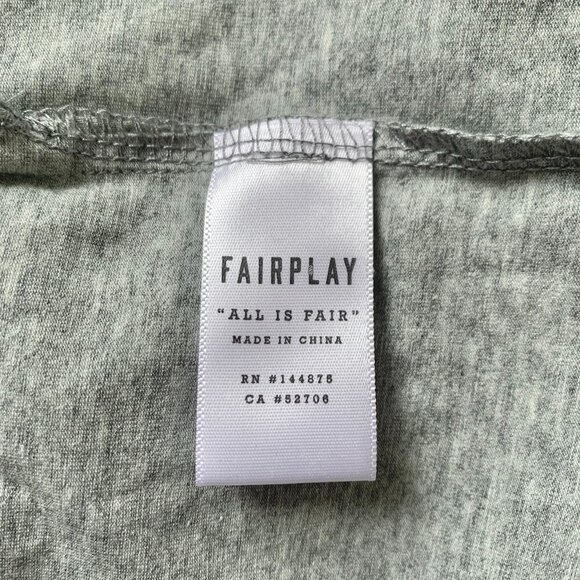 Fairplay Heather Grey Gray Raglan Venice Short Sleeve T Shirt Tee Athleisure - Picture 15 of 16